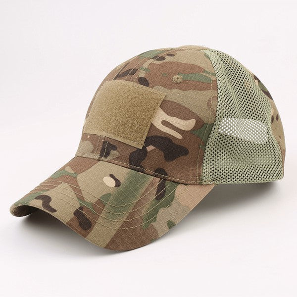 Tactical Military Patch Hat w Adjustable Strap