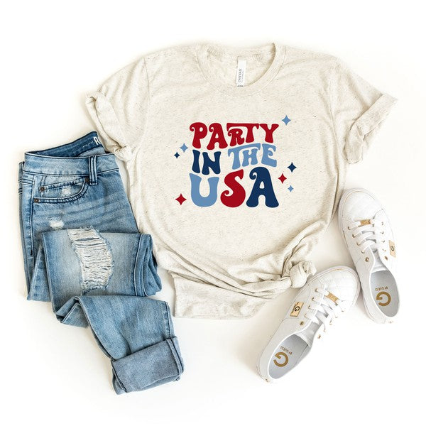 Party In The USA Retro Short Sleeve Tee