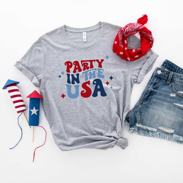 Party In The USA Retro Short Sleeve Tee