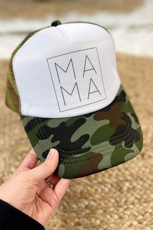 Mama Simple Box Sublimated Trucker Hat