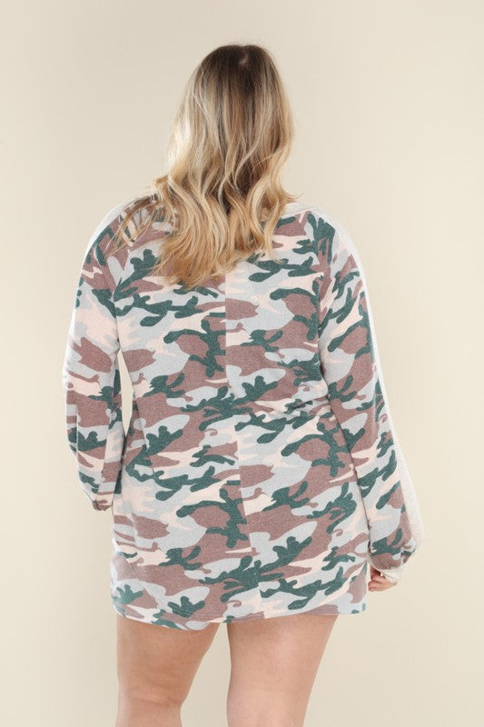 Dedee Camouflage Long Sleeve Top