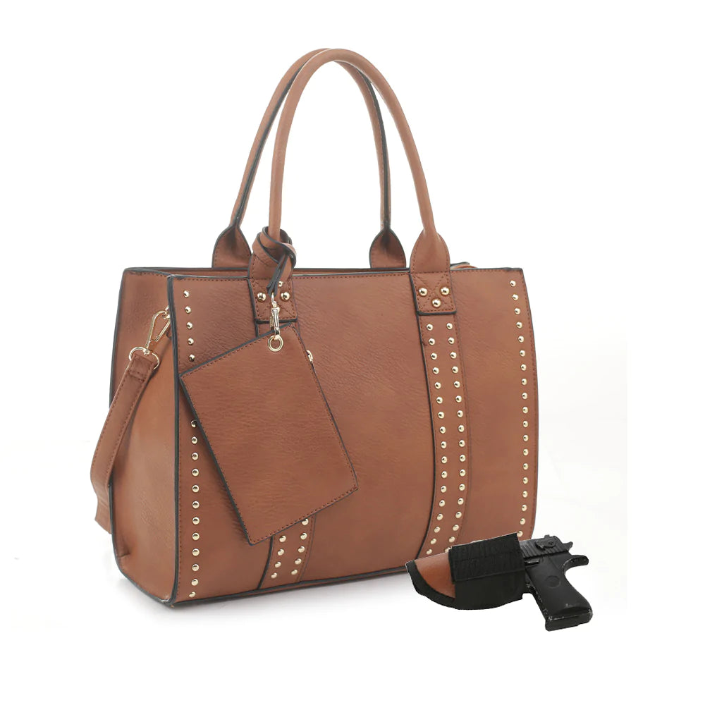 KATE CONCEALED CARRY SATCHEL AT LOVAME BOUTIQUE