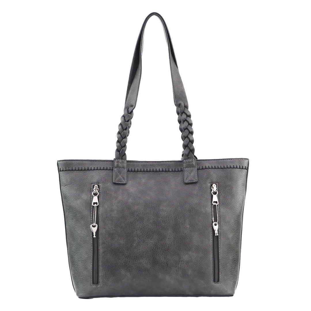 Cora Stitched Tote - Concealed Carry Gray