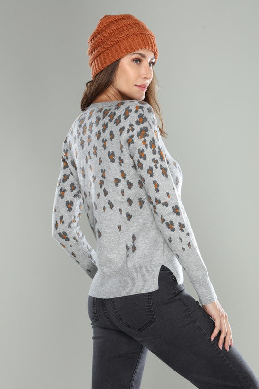 Tara Leopard Print Sweater